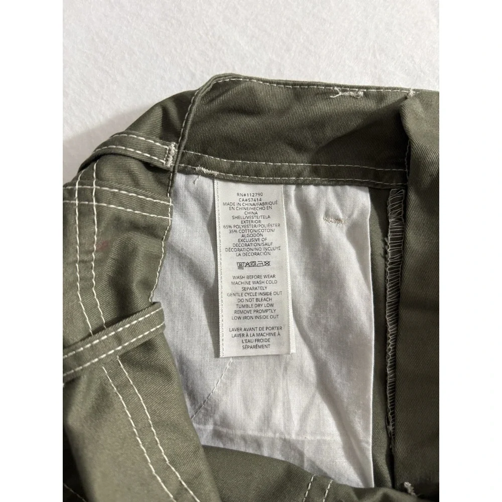 True Religion Size 29 Cargo Shorts‎ Olive Green Flap Pockets
